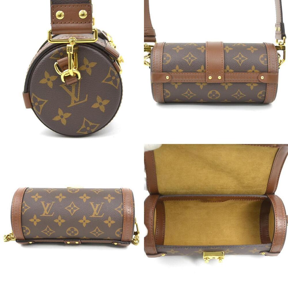 Louis Vuitton 2way Shoulder Monogram Bag Brown Trunk Papillon Canvas Brown